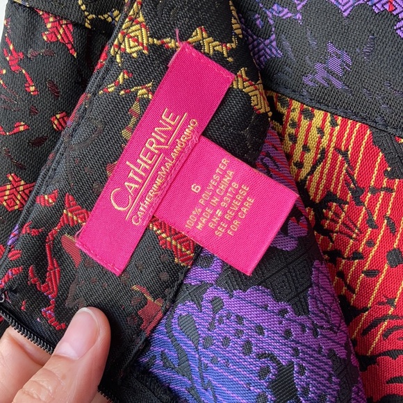 Catherine Malandrino Floral Holographic Maxi Skirt - Picture 4 of 6